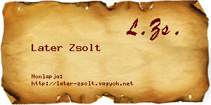 Later Zsolt névjegykártya